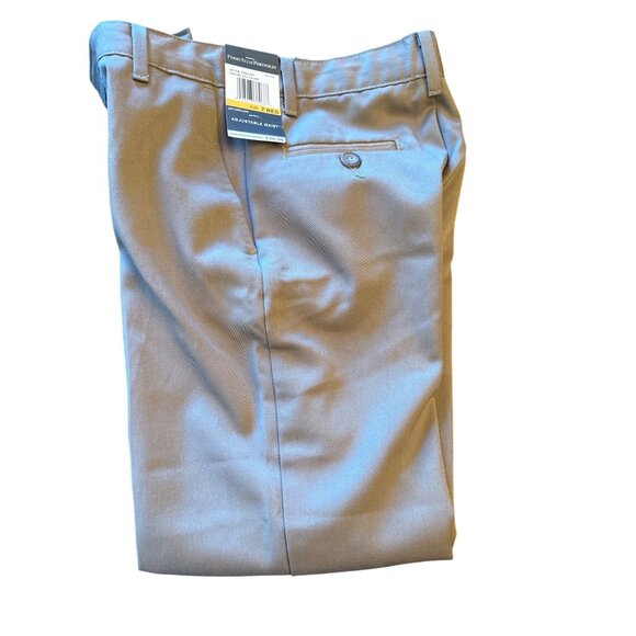 Perry Ellis Portfolio Mens Taupe Dress Pants Size 7 Reg Adjustable Waist Polyest - Picture 5 of 6